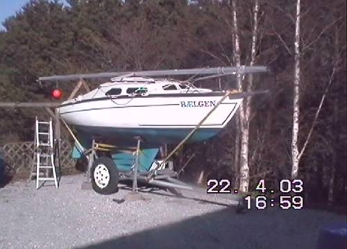 Boat on trailer