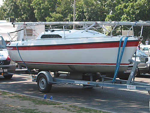 Boat on trailer