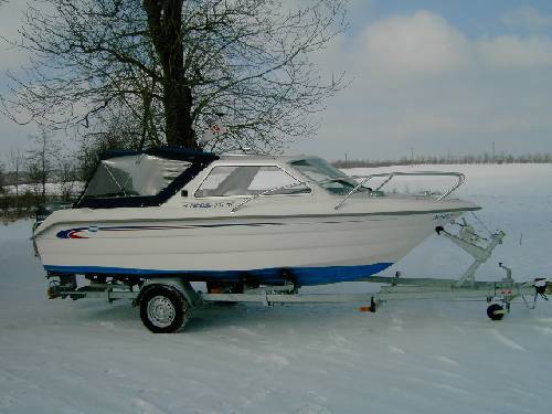 Boat on trailer