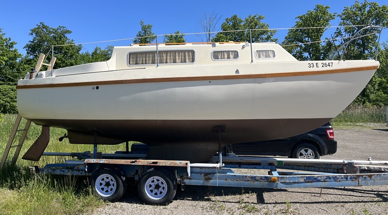 Boat on trailer