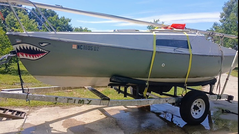 Boat on trailer
