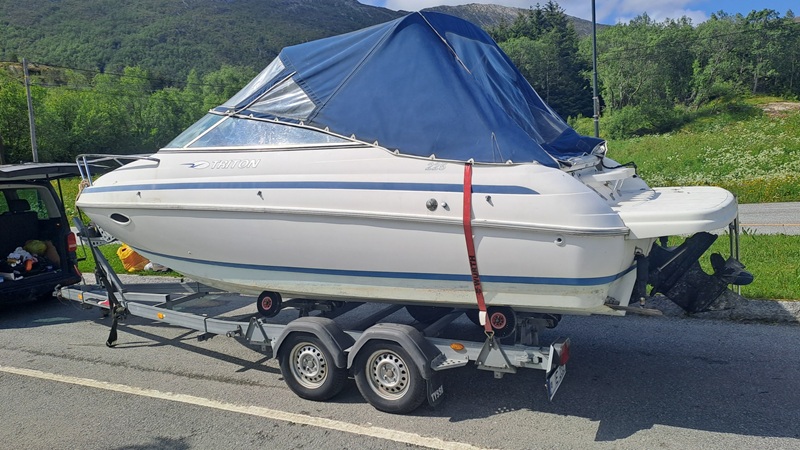 Boat on trailer