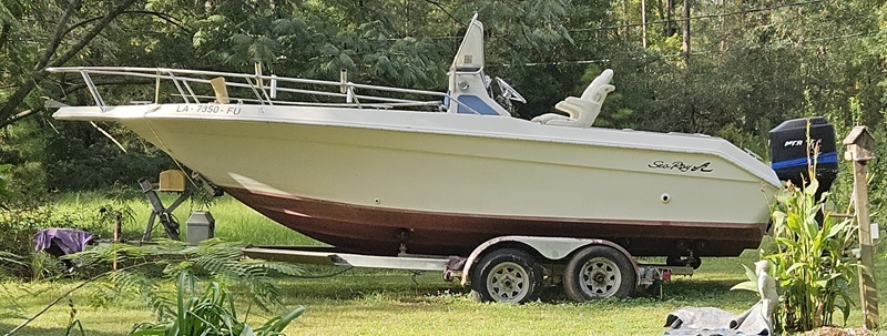 Boat on trailer