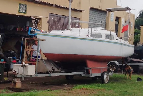 Boat on trailer